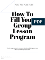 How To Fill Your Group Lesson Program
