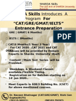 SHARDA Skills Introduces A "Cat/Gre/Gmat/Ielts" Entrance Preparation