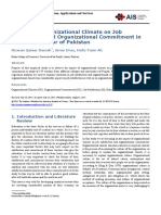 Impact of Organizational Climate On Job Satisfaction and Organizational Commitment in Education Sector of Pakistan