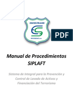 Manual de Procedimientos SIPLAFT Escoltrams Seguridad