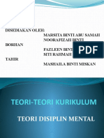 Teori-Teori Kurikulum - Pptxteori Disiplin Mental