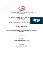 DISOLUCIÓN,LIQUIDACIÓN Y EXTINCIÓN DE LAS PERSONAS JURÍDICAS 