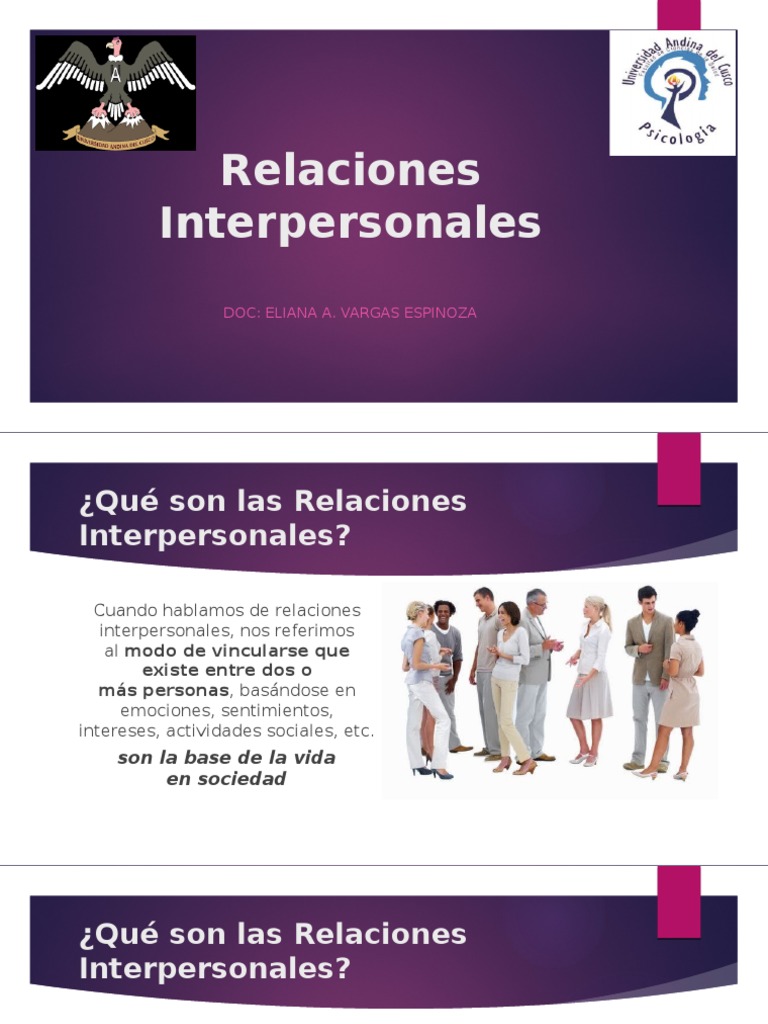 Tipos y Importancia de Relaciones Interpersonales | PDF | Las emociones ...