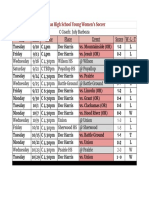 2019 Chs Girls Soccer Schedule - C Schedule WLT 1