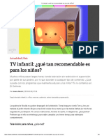 TV Infantil - ¿Qué Tan Recomendable Es para Los Niños