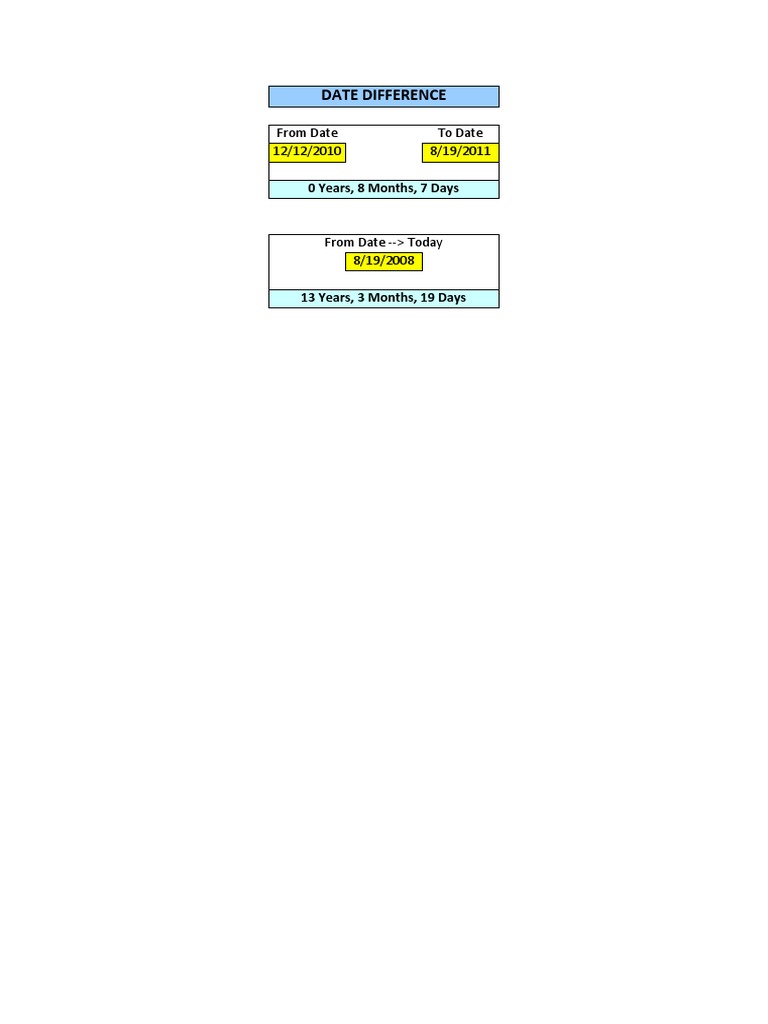 Date Difference | PDF