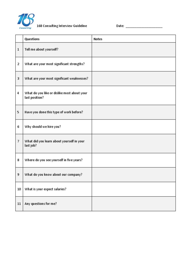 Consulting Interview Questions Guide | PDF