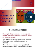 The Manager As A Planner and Strategist