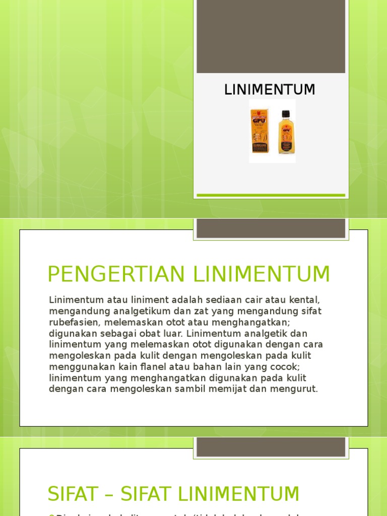 Pengertian dan Contoh Linimentum | PDF