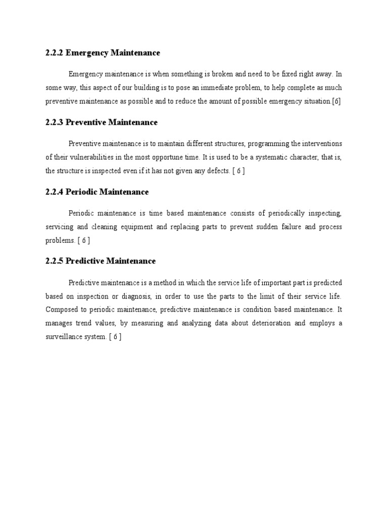 Types of Building Maintenance Explained | PDF | Technology & Engineering