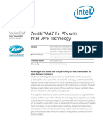 Zenith Saaz For Pcs With Intel Vpro Technology: ® ™ Solution Brief