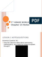 Chapter 15 Notes: 7 Grade World History