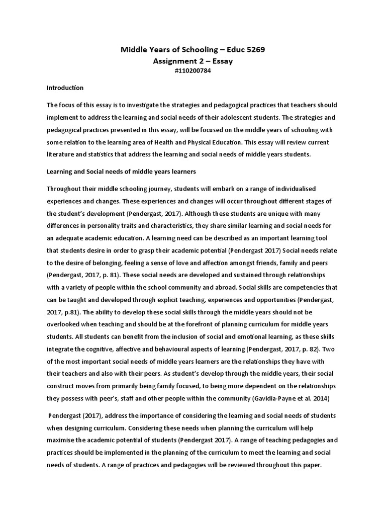 Personal application assignment 2 essay image