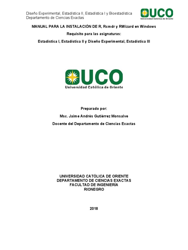 Manual para La Instalación de R | PDF | Estadísticas | Probabilidad