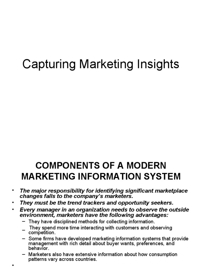 Capturing Marketing Insights Effectively | PDF | Marketing | Sales