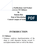 Production, Purifications and Product Recovery of Chitinase by Dept of Microbiology Central Campus of Technology