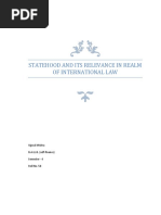 statehood and its relevance in realm of international law