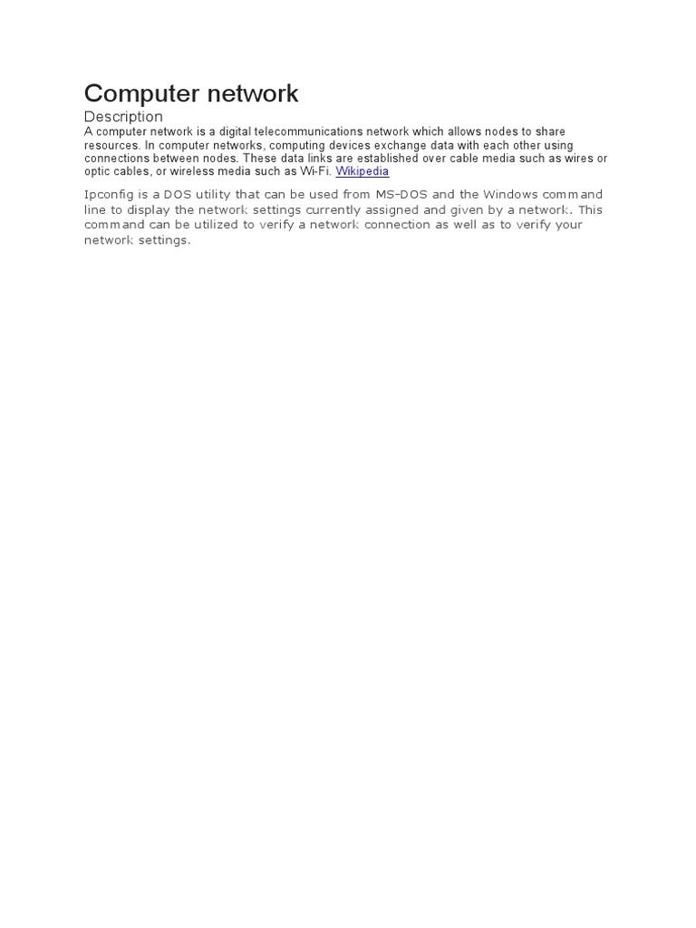 Computer Network | PDF | Technology & Engineering