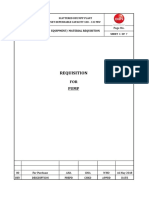 Requisition of Pump 