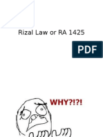 Rizal Law or RA 1425