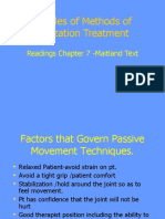 Principles of Methods of Mobilization Treatment: Readings Chapter 7 - Maitland Text