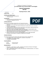 HIT1307 - Internet Technologies - Semester 2 - 2006 - Unit Outline PDF