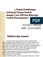 Prosedur Umum Perhitungan Hidrograf Satuan Sintetis