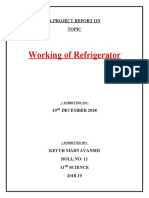 Working of Refrigerator: A Project Report On Topic