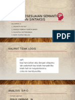 Analisis Kesesuaian Semantik & Sintaksis (Kel 3)