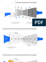 Horizontal Funnel Concept Powerpoint Template: M PL E Te XT Sa M PL E Te XT Sa M PL E Te XT Sa M PL E Te XT