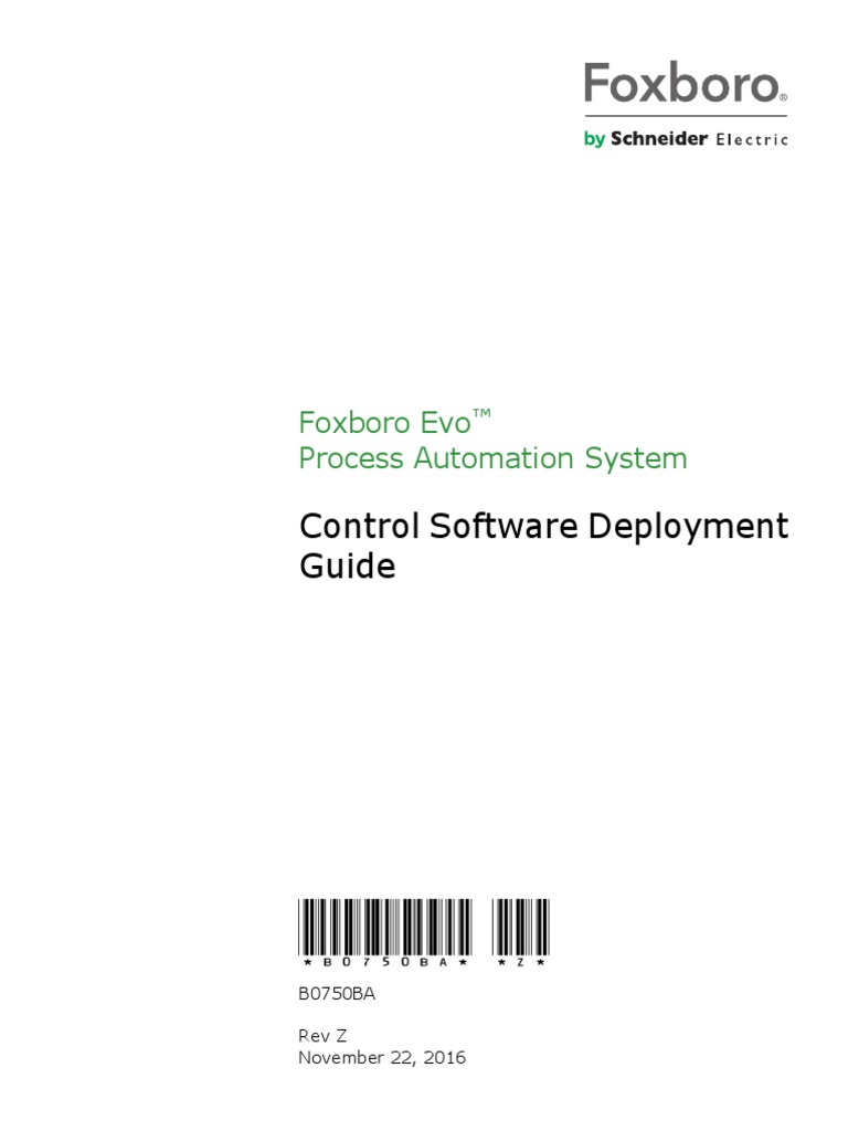 Control Software Deployment Guide: Foxboro Evo Process Automation ...