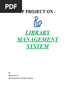 Ip Project On - : Library Management System