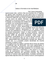 Agresivitatea Si Formele Ei de Manifestare: Scoala Ion Creanga Constanta