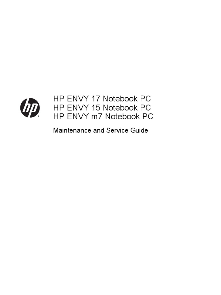 HP Envy Manual PDF Usb Laptop