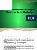 Kaitan Studi Kelayakan Bisnis Dengan Manajemen Dan Ketidak