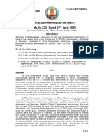 FINANCE (Allowances) DEPARTMENT G.O.Ms - No.232, Dated 27 April 2020