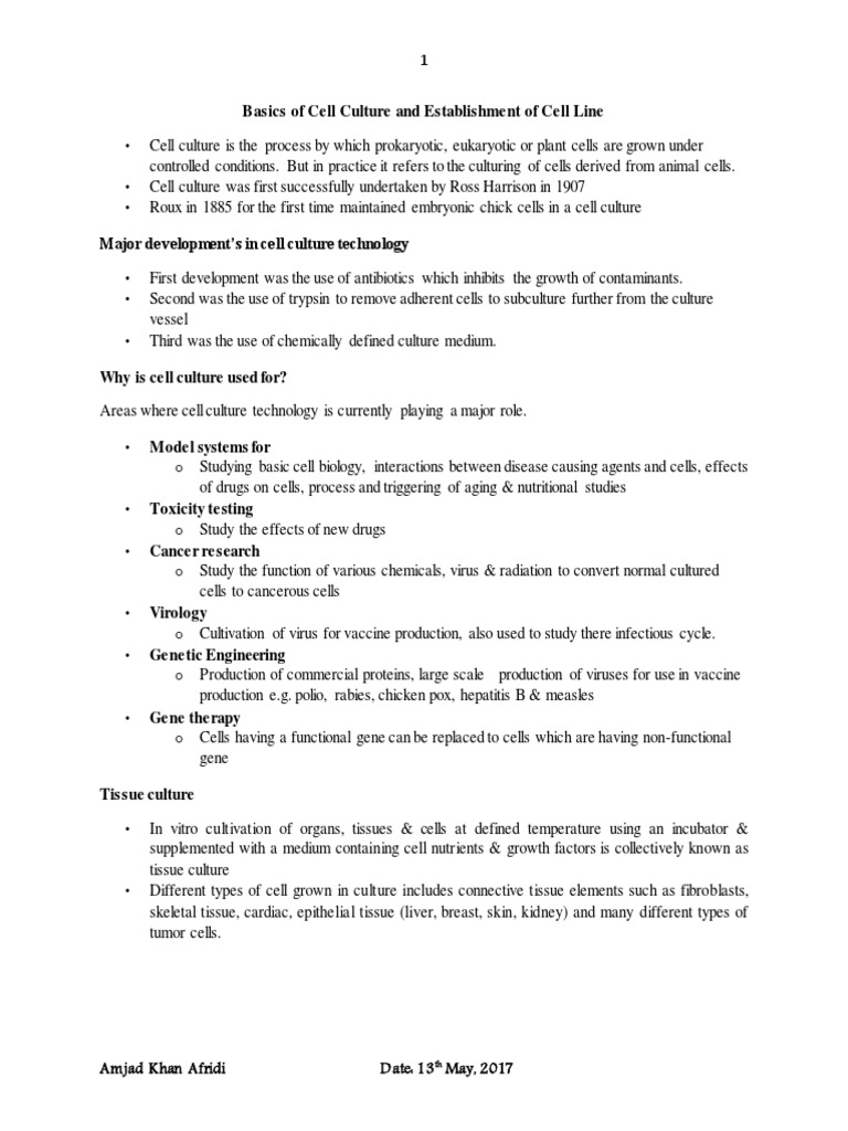 USEFUL NUMBERS FOR CELL CULTURE PDF intelligence overview