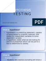 HYPOTHESIS TESTING T-TEST