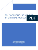 Role of Public Prosecutor in Criminal Justice System