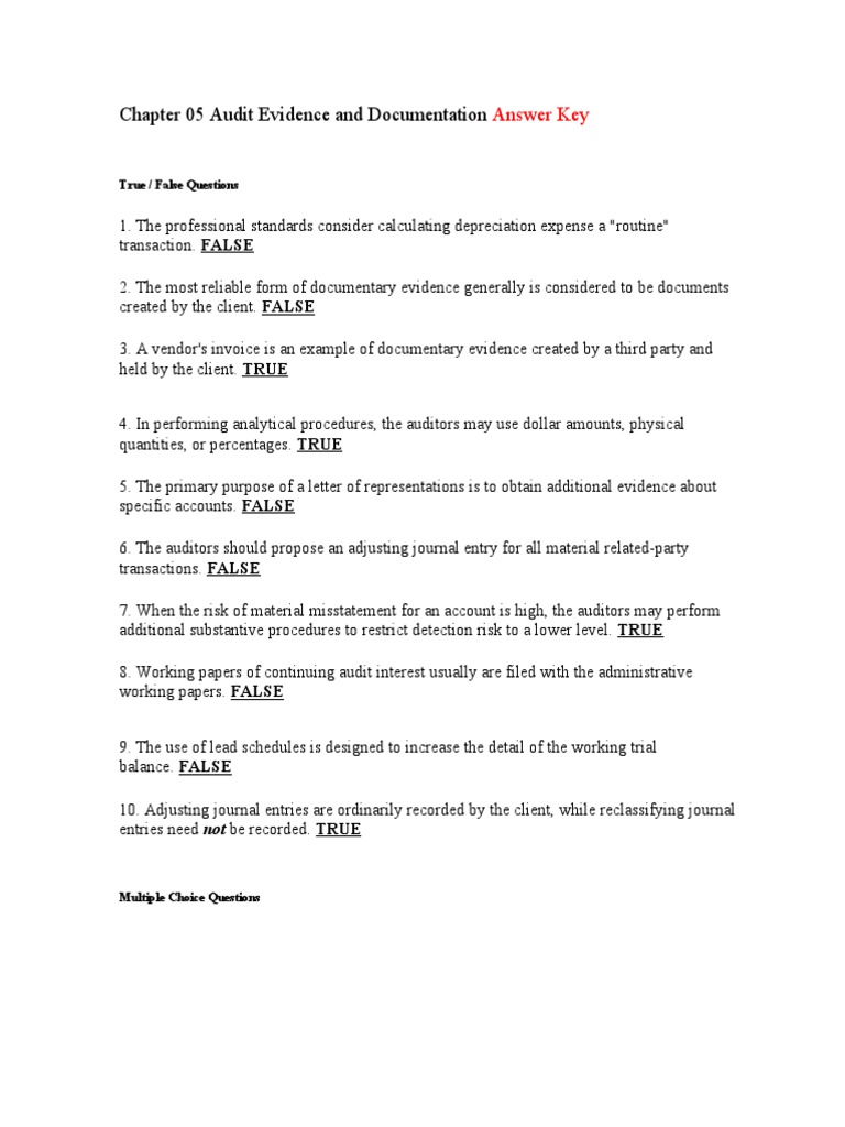 5 ANS KEY Principles of Auditing and Other Assurance Services by 