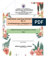 Individual Learning Activity Package No. 4 (Contemporary Philippine Arts From The Regions)
