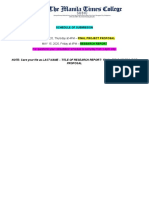 RW Schedule of Submission