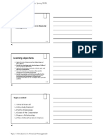 Learning Objectives: Topic 1 (P1) - Introduction To Financial Management