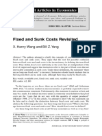 Content Articles in Economics: Fixed and Sunk Costs Revisited