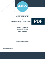 Leadership - Introduction - Certificate PDF