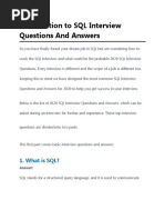 SQL Interview Questions and Answers