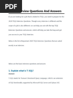 TSQL Interview Questions and Answers