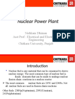 Nuclear Power Plant: Nishkam Dhiman Asst Prof: Electrical and Electronics Engineering Chitkara University, Punjab