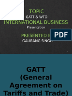 GATT and WTO: International Trade Agreements