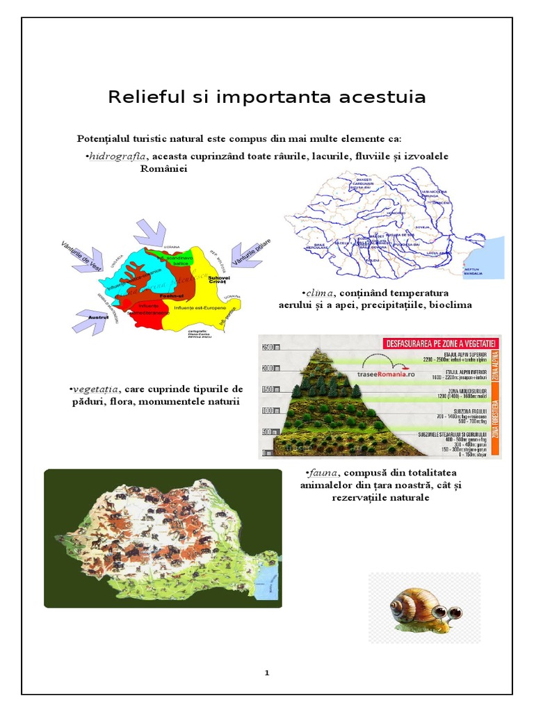 Relieful Si Importanta Acestuia | PDF
